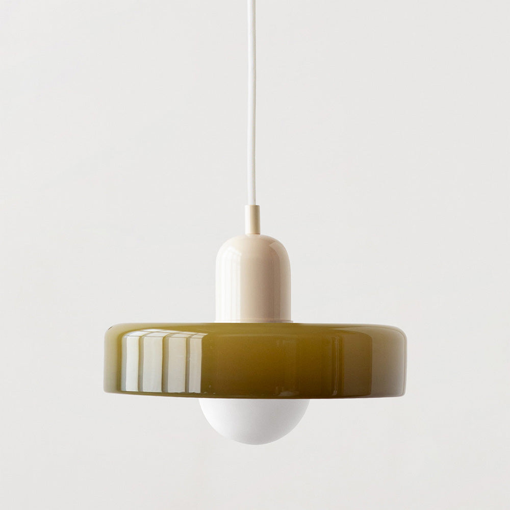 Bauhaus Pendant Light in Coloured Glass
