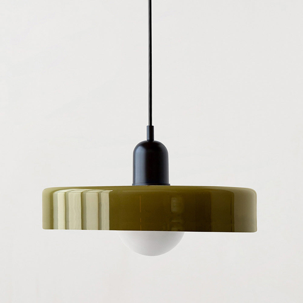 Bauhaus Pendant Light in Coloured Glass
