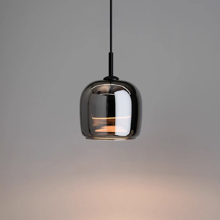 Smoked Glass Dome Pendant Light