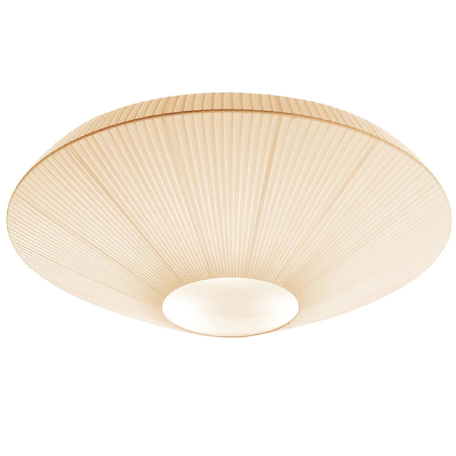 Siam Geometric Flush Mount Ceiling Light with Fabric Diffuser