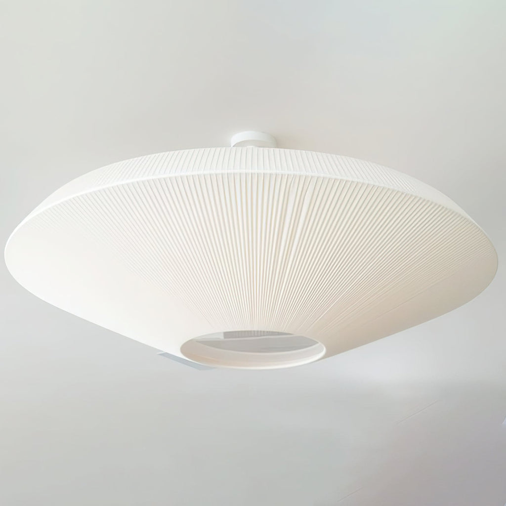 Siam Geometric Flush Mount Ceiling Light with Fabric Diffuser