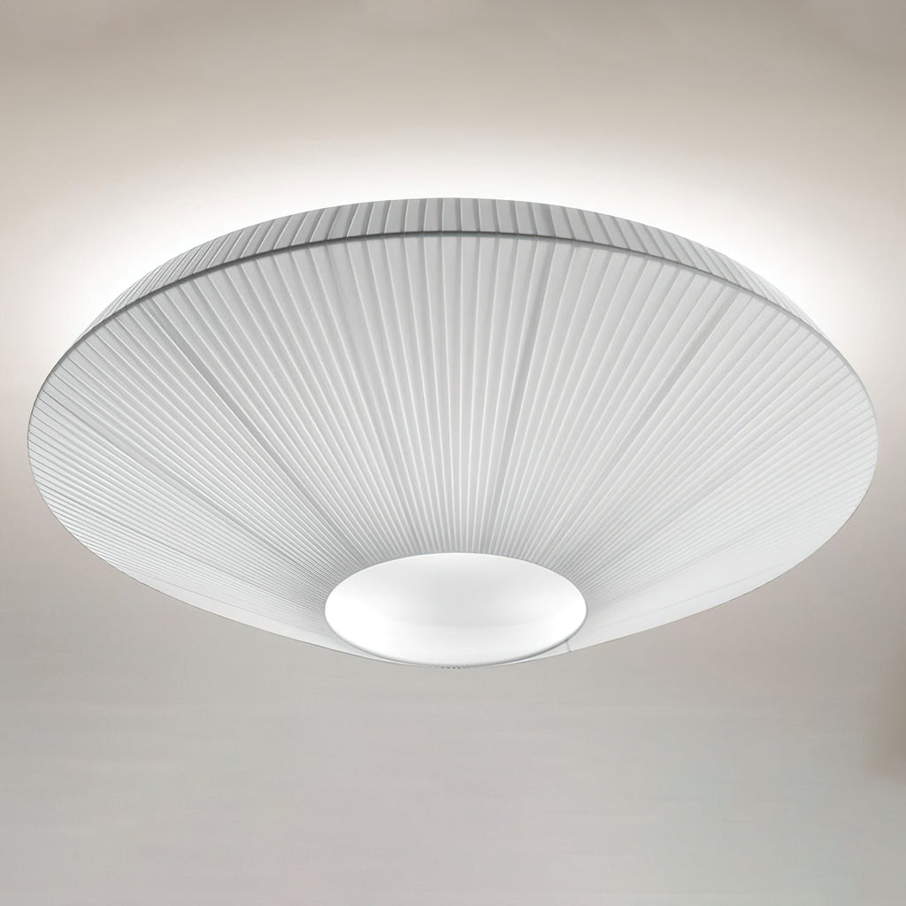 Siam Geometric Flush Mount Ceiling Light with Fabric Diffuser