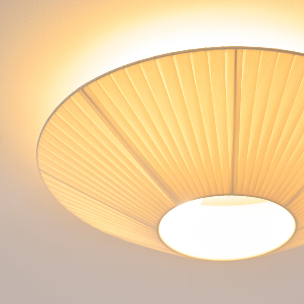 Siam Geometric Flush Mount Ceiling Light with Fabric Diffuser
