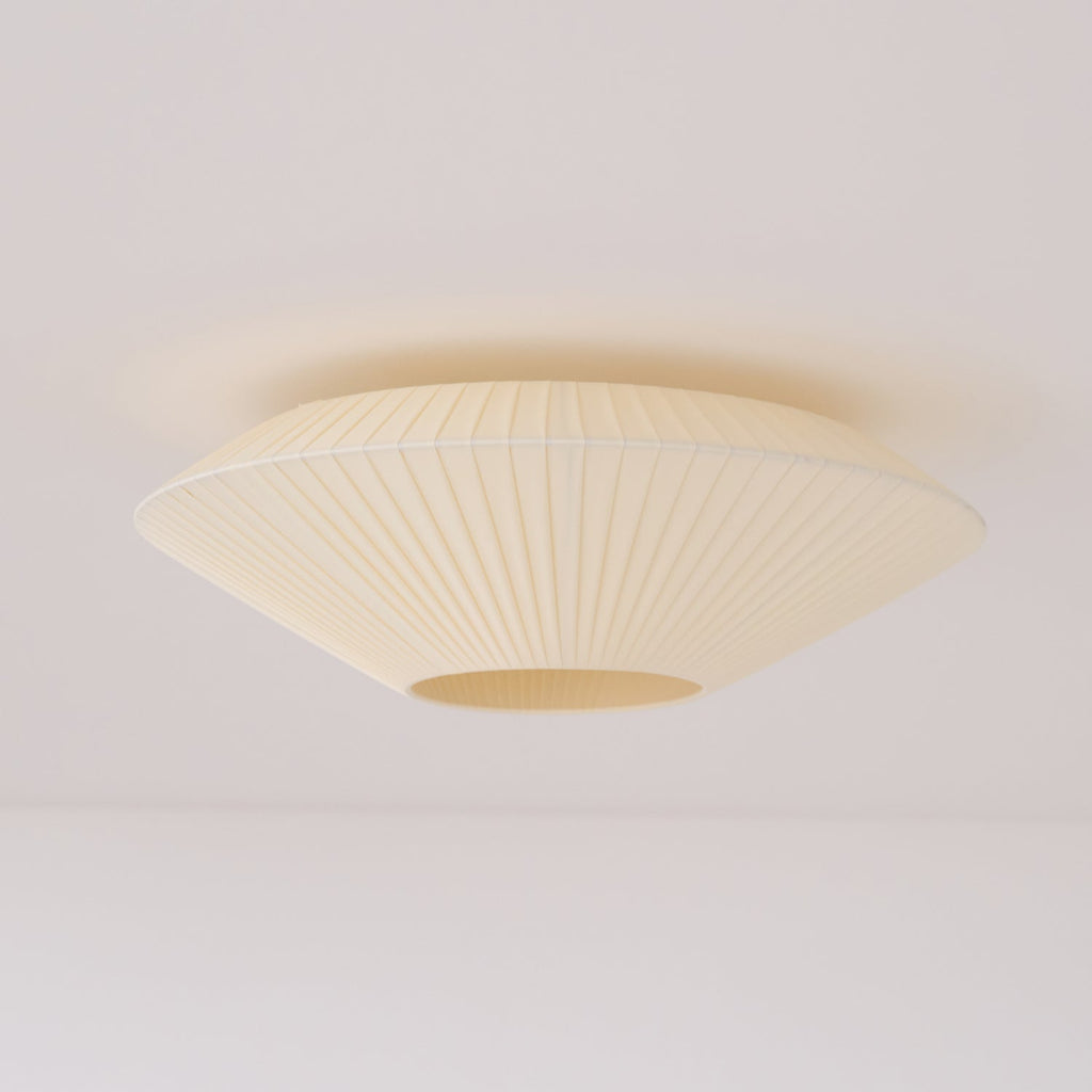 Siam Geometric Flush Mount Ceiling Light with Fabric Diffuser