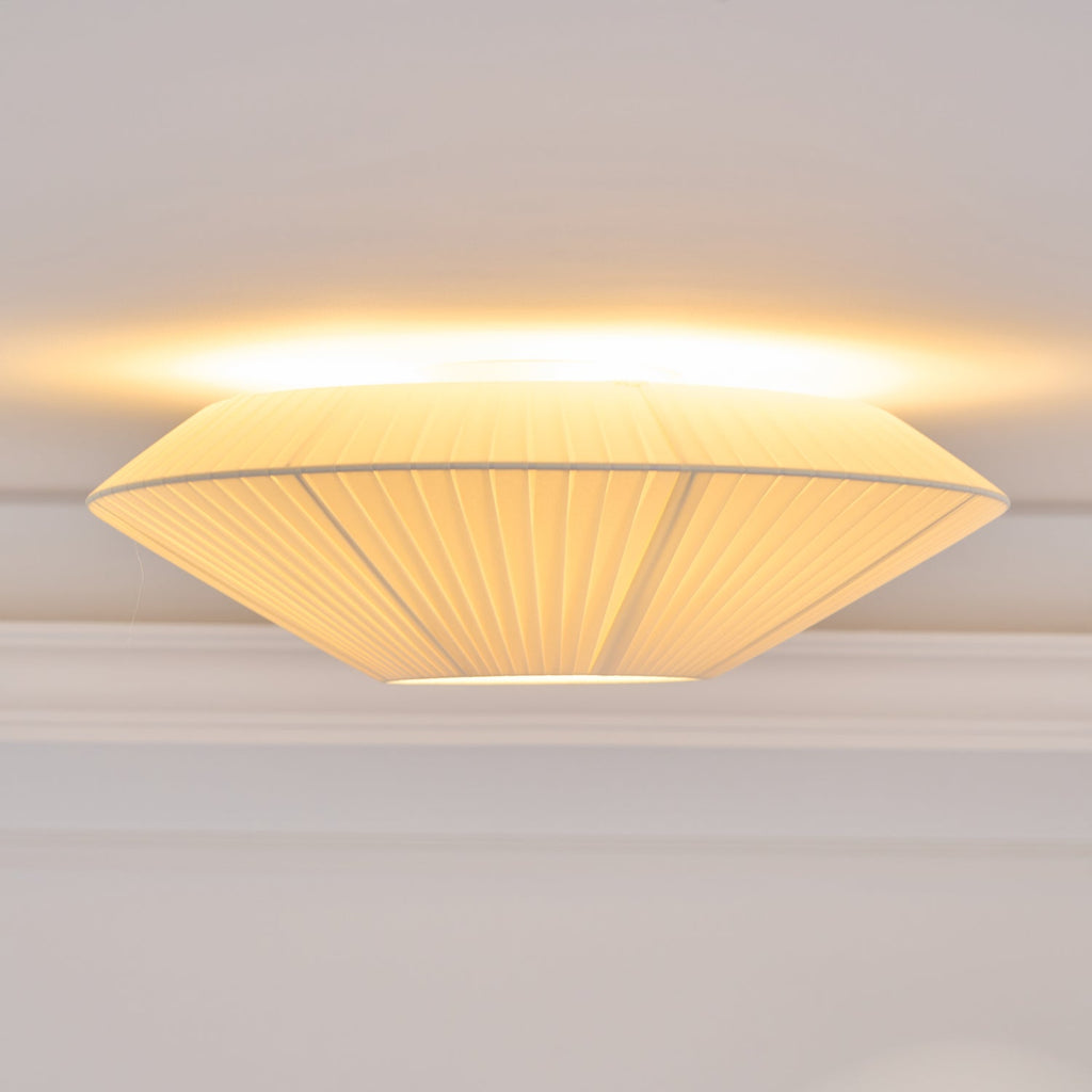 Siam Geometric Flush Mount Ceiling Light with Fabric Diffuser