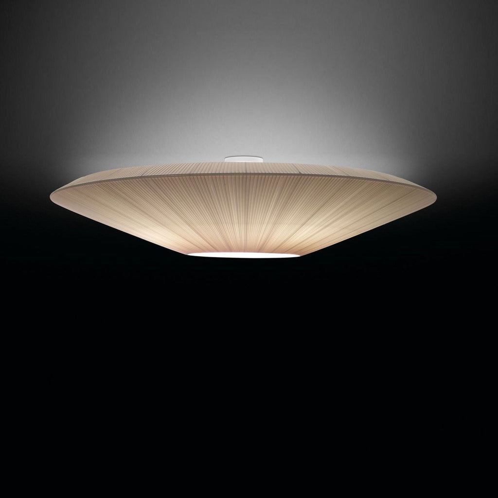 Siam Geometric Flush Mount Ceiling Light with Fabric Diffuser