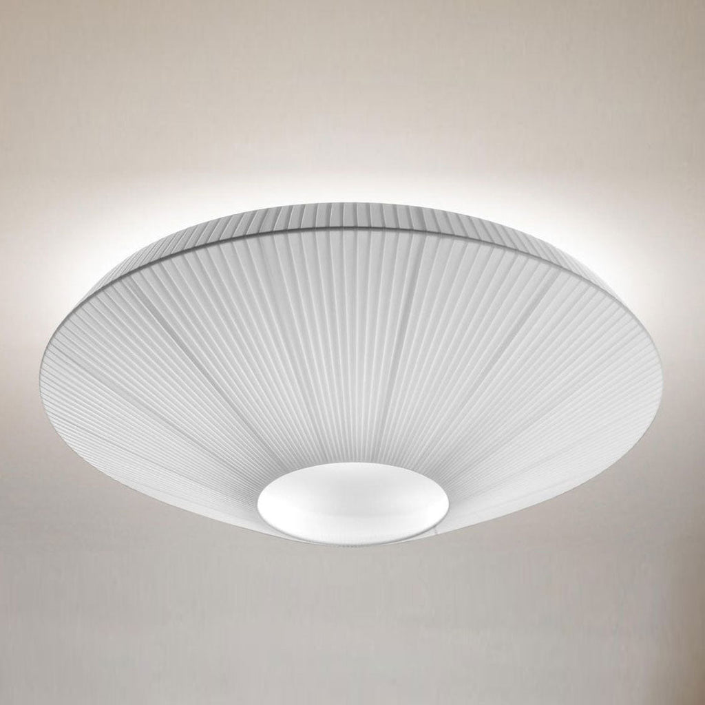 Siam Geometric Flush Mount Ceiling Light with Fabric Diffuser