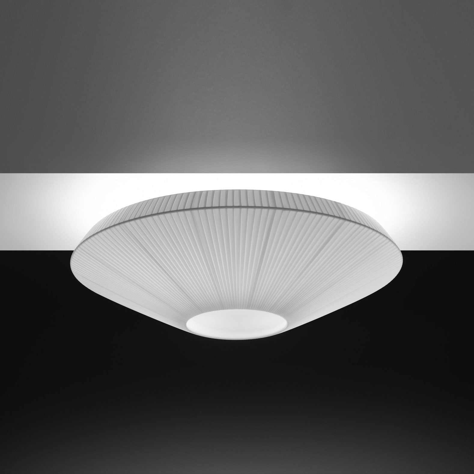 Siam Geometric Flush Mount Ceiling Light with Fabric Diffuser