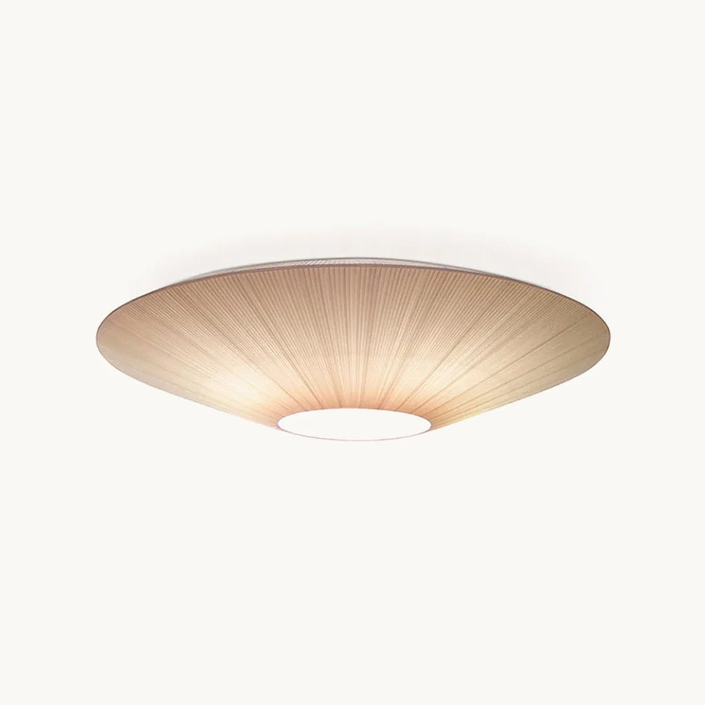 Siam Geometric Flush Mount Ceiling Light with Fabric Diffuser