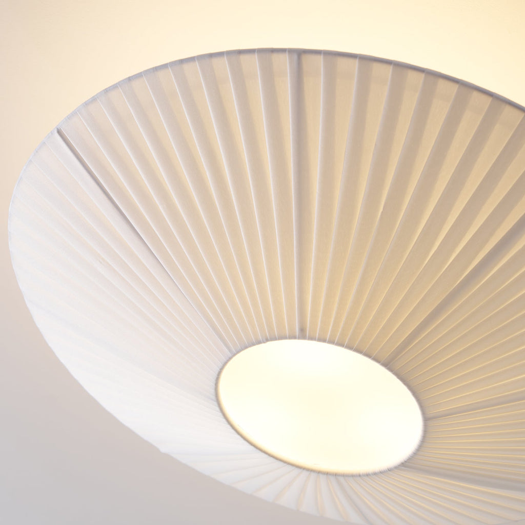 Siam Geometric Flush Mount Ceiling Light with Fabric Diffuser
