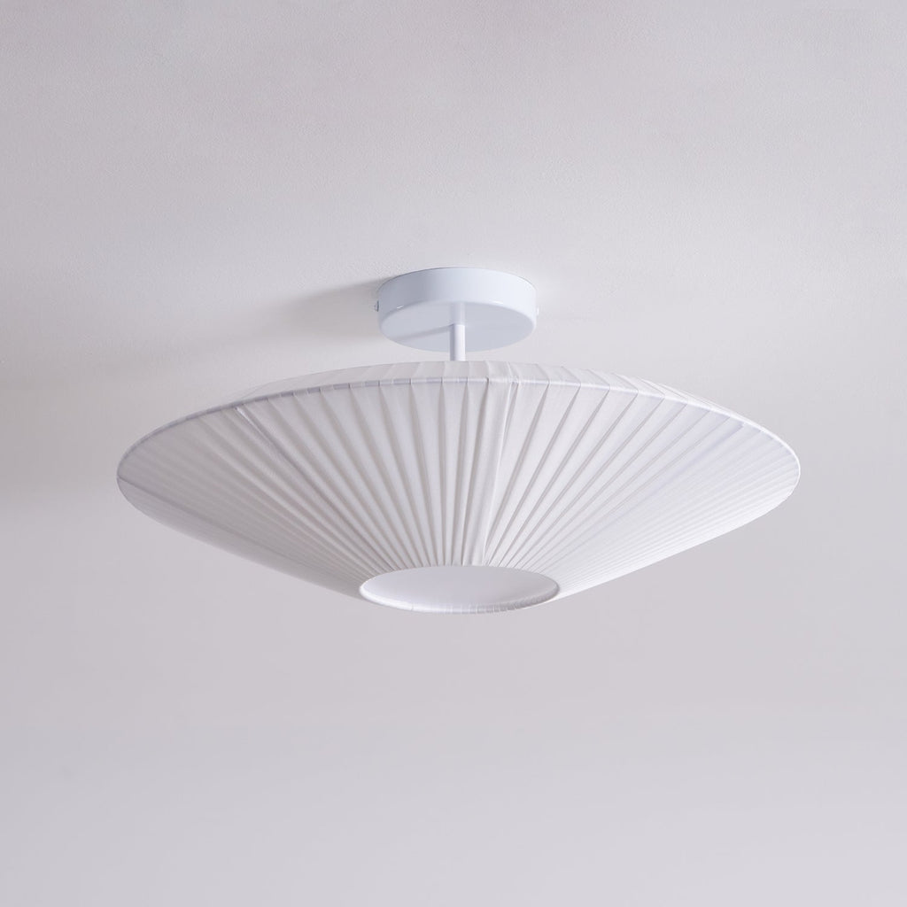 Siam Geometric Flush Mount Ceiling Light with Fabric Diffuser