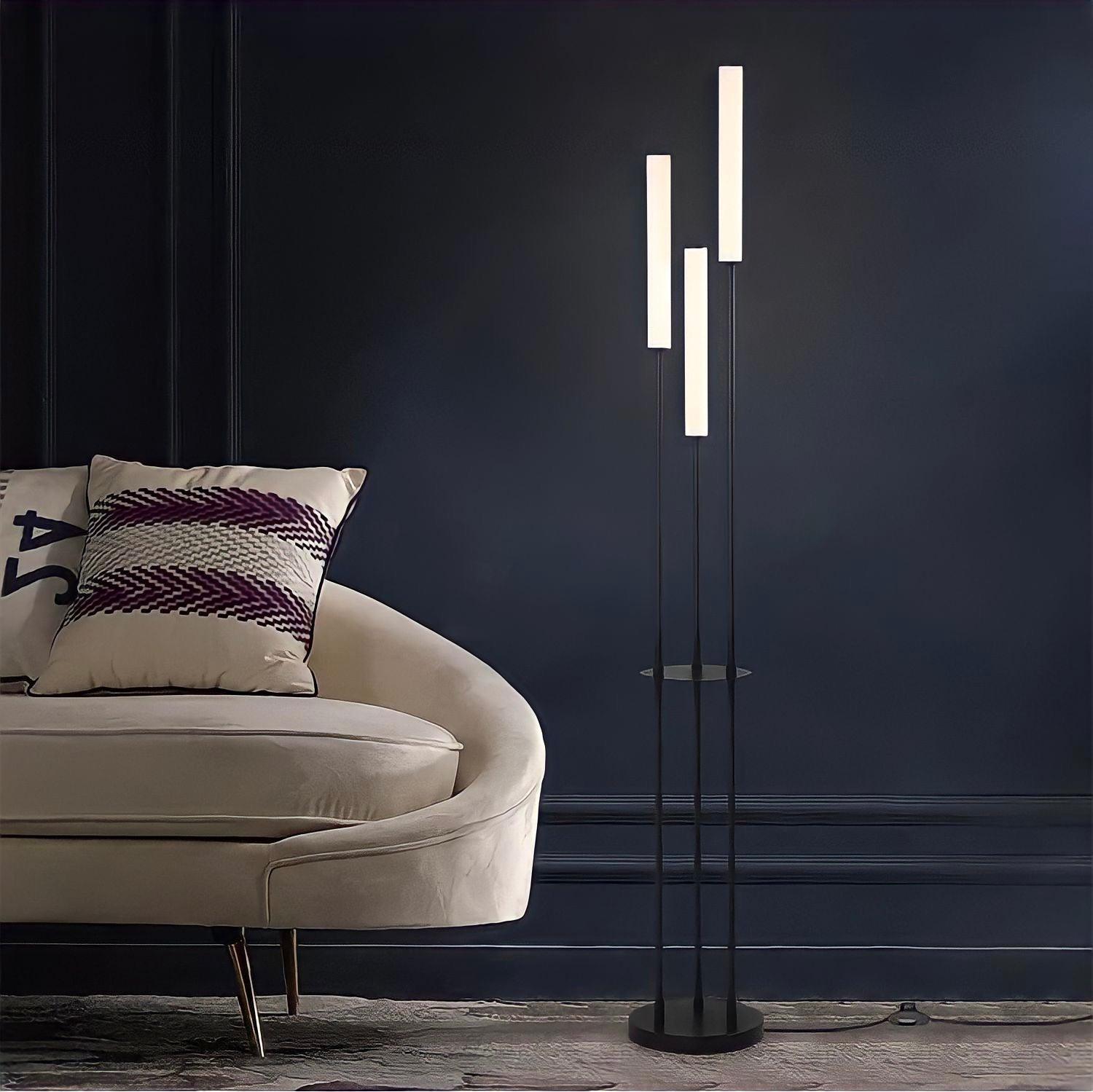 Modern 3-Light Floor Lamp – Minimalist Triple Column Standing Light