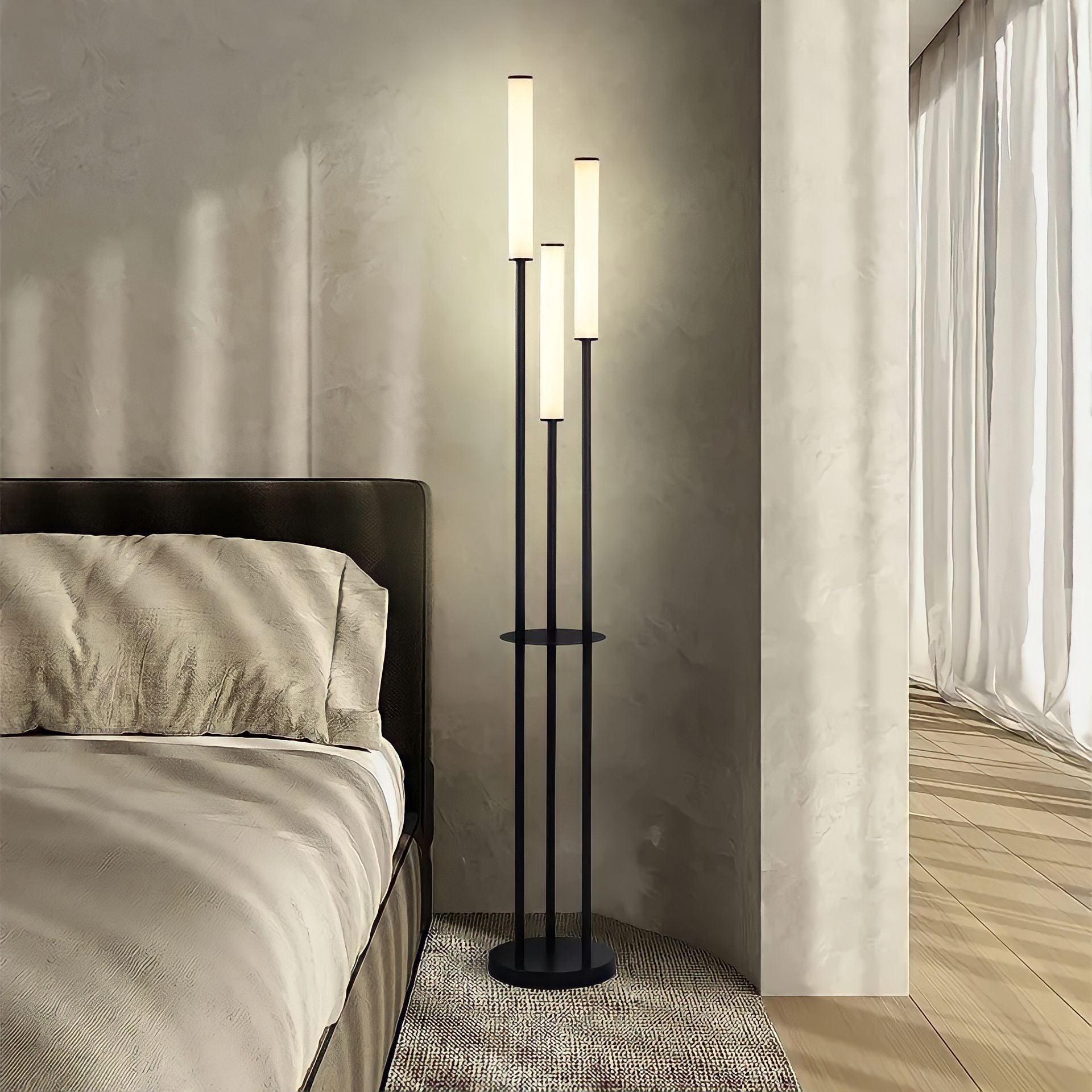 Modern 3-Light Floor Lamp – Minimalist Triple Column Standing Light