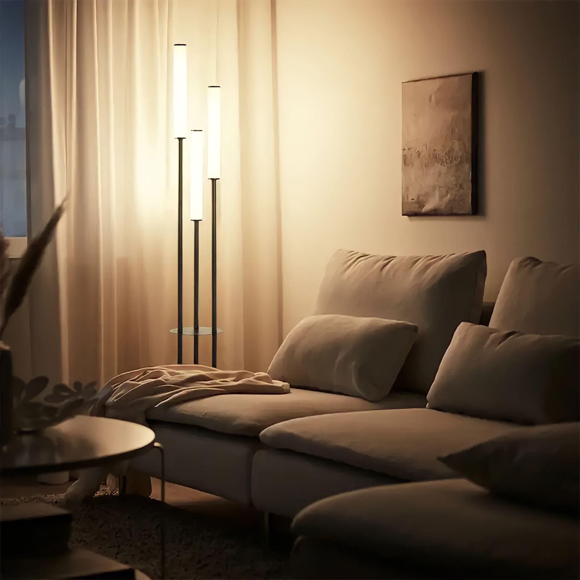 Modern 3-Light Floor Lamp – Minimalist Triple Column Standing Light