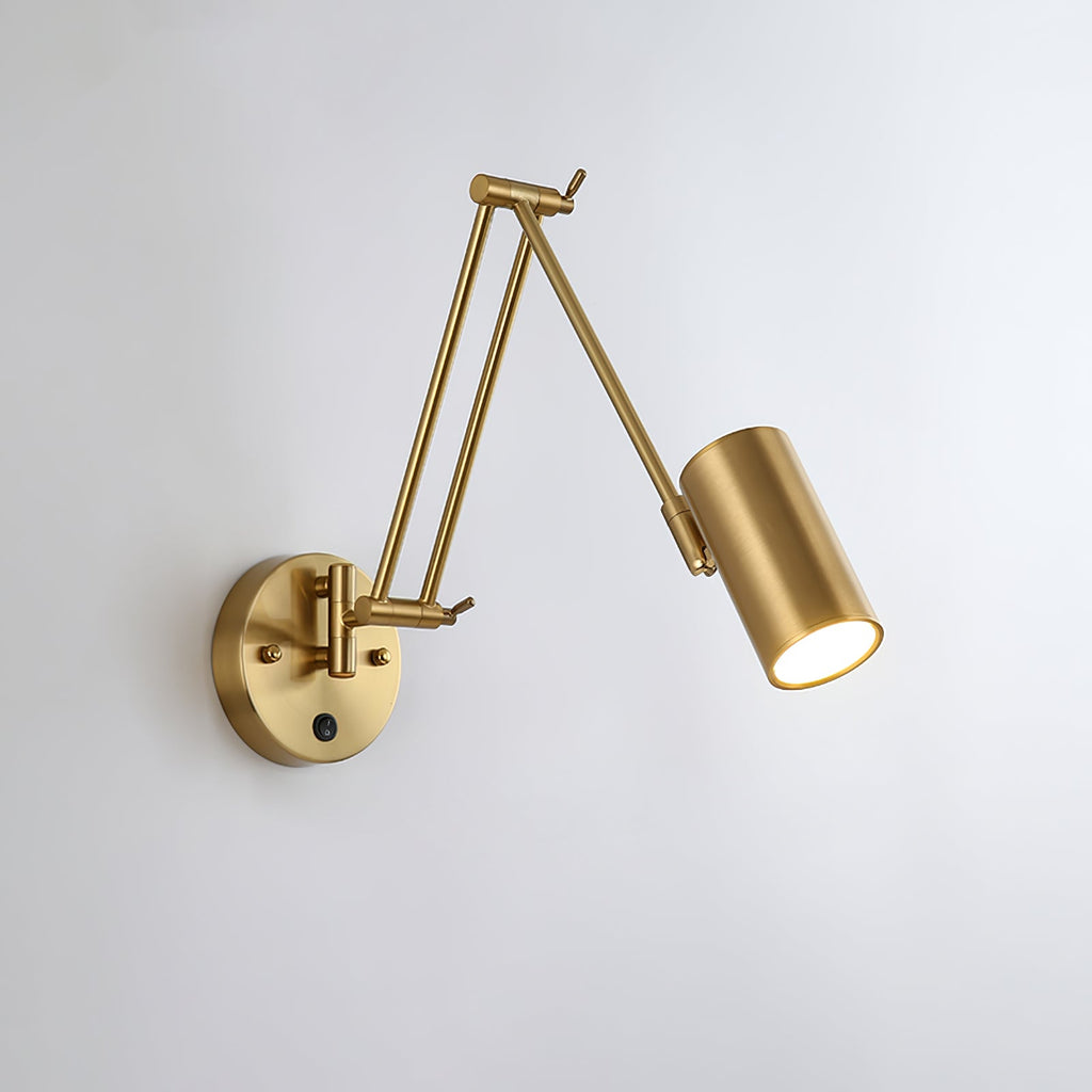 Adjustable Swing Arm Wall Light in Metal – Articulating Task Wall Lamp