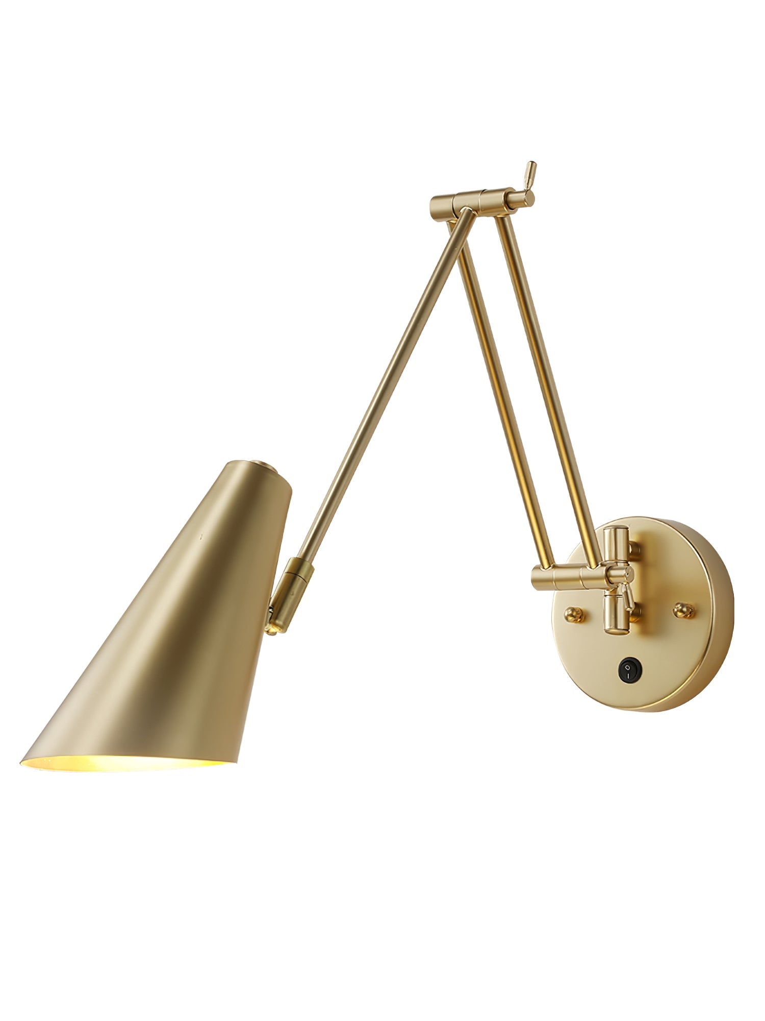 Adjustable Swing Arm Wall Light in Metal – Articulating Task Wall Lamp