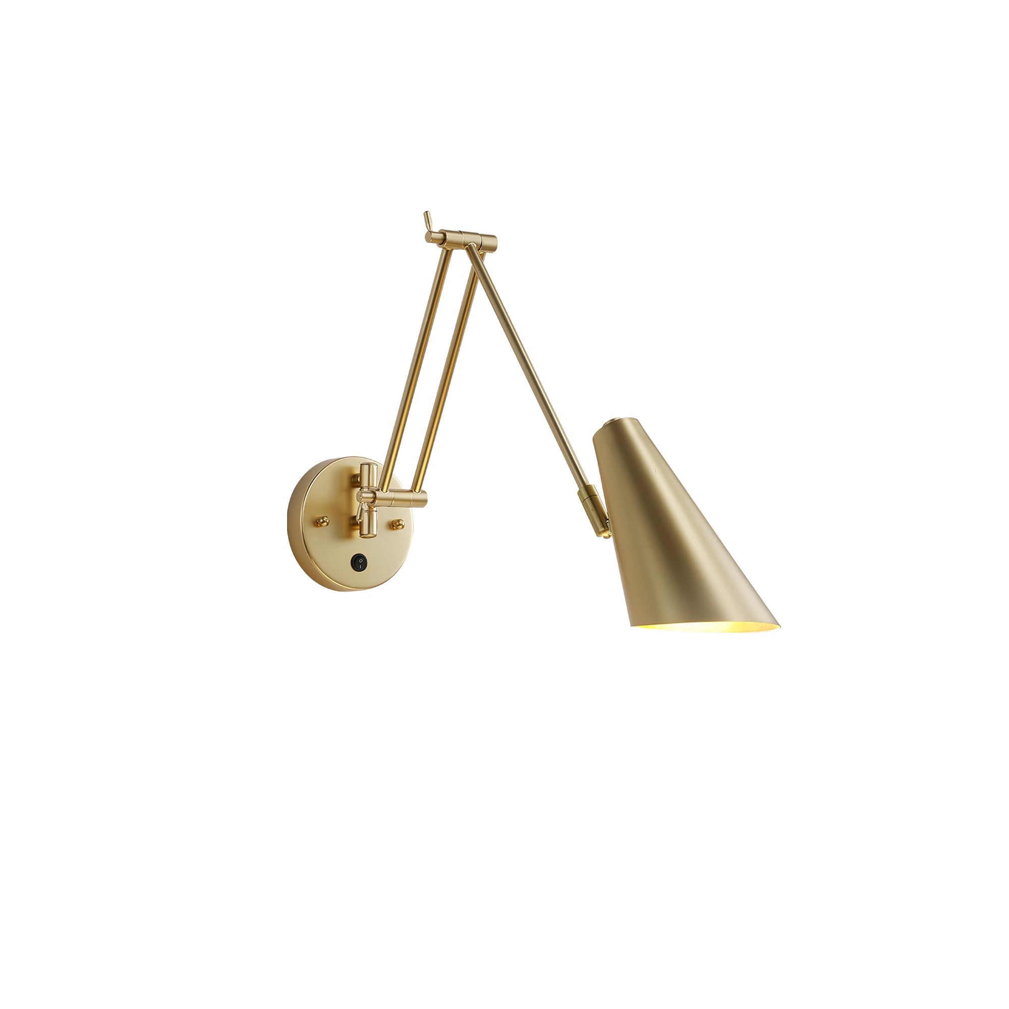 Adjustable Swing Arm Wall Light in Metal – Articulating Task Wall Lamp