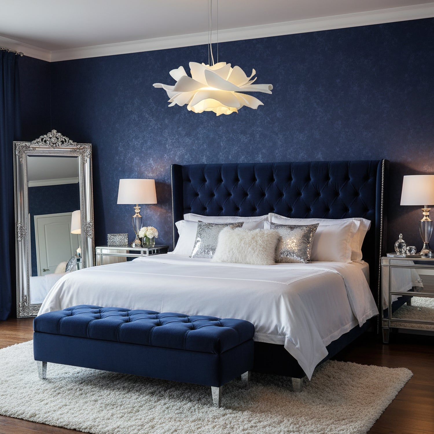 Lotus Petal Pendant Light in Sculptural Layered Design