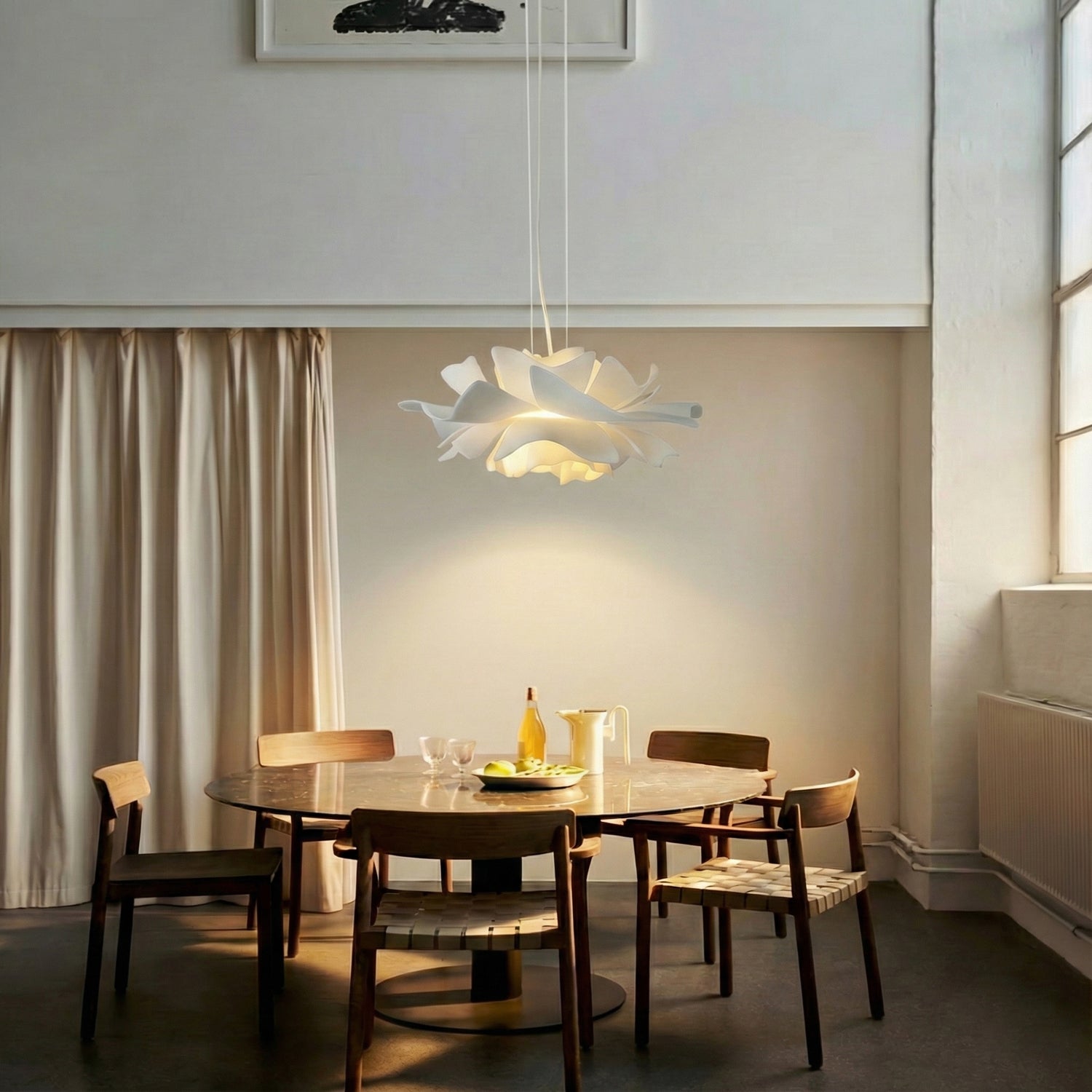 Lotus Petal Pendant Light in Sculptural Layered Design