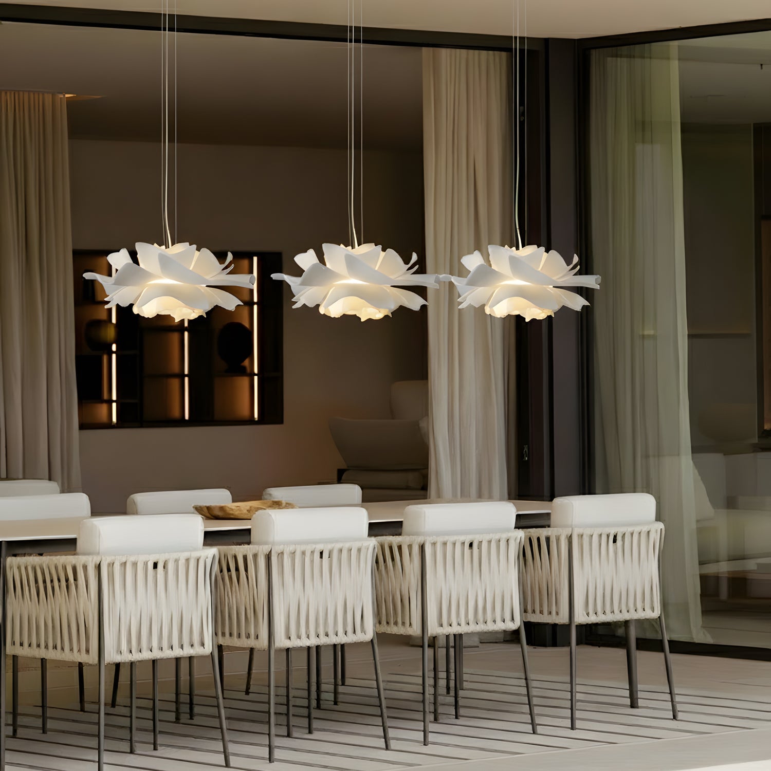 Lotus Petal Pendant Light in Sculptural Layered Design