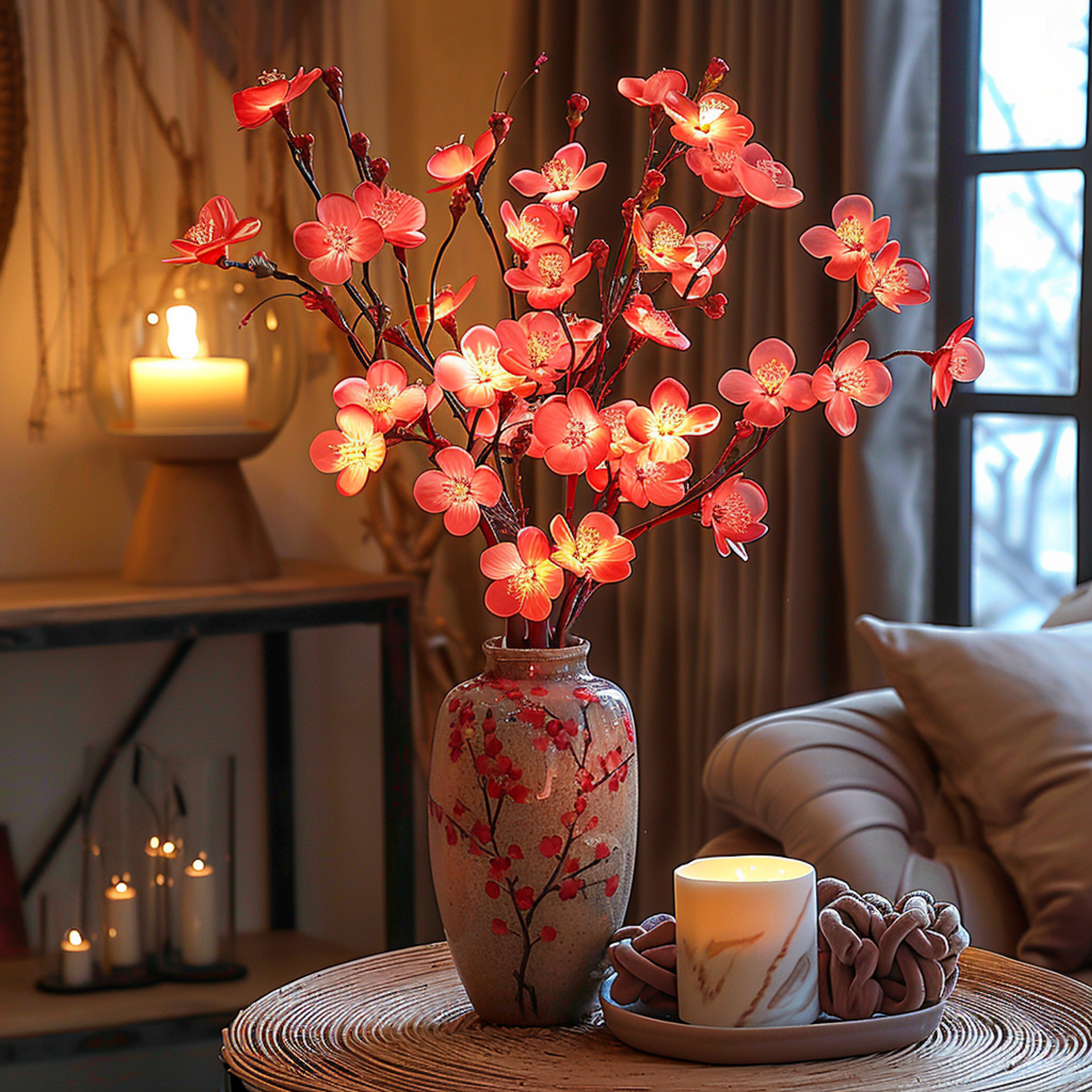 LED Botanical Branch Table Light