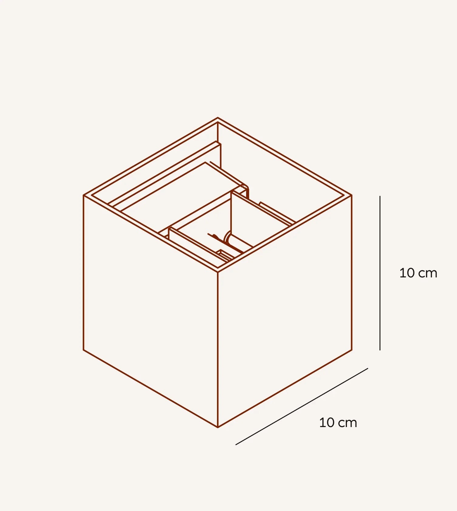 Modern Up & Down LED Wall Light – Minimalist Square Indoor Sconce in Black Finish