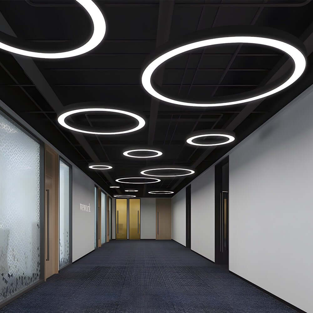 LED Ring Pendant Light – Modern Circular Hanging Ceiling Light