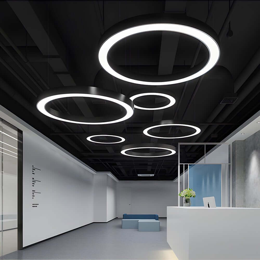 LED Ring Pendant Light – Modern Circular Hanging Ceiling Light