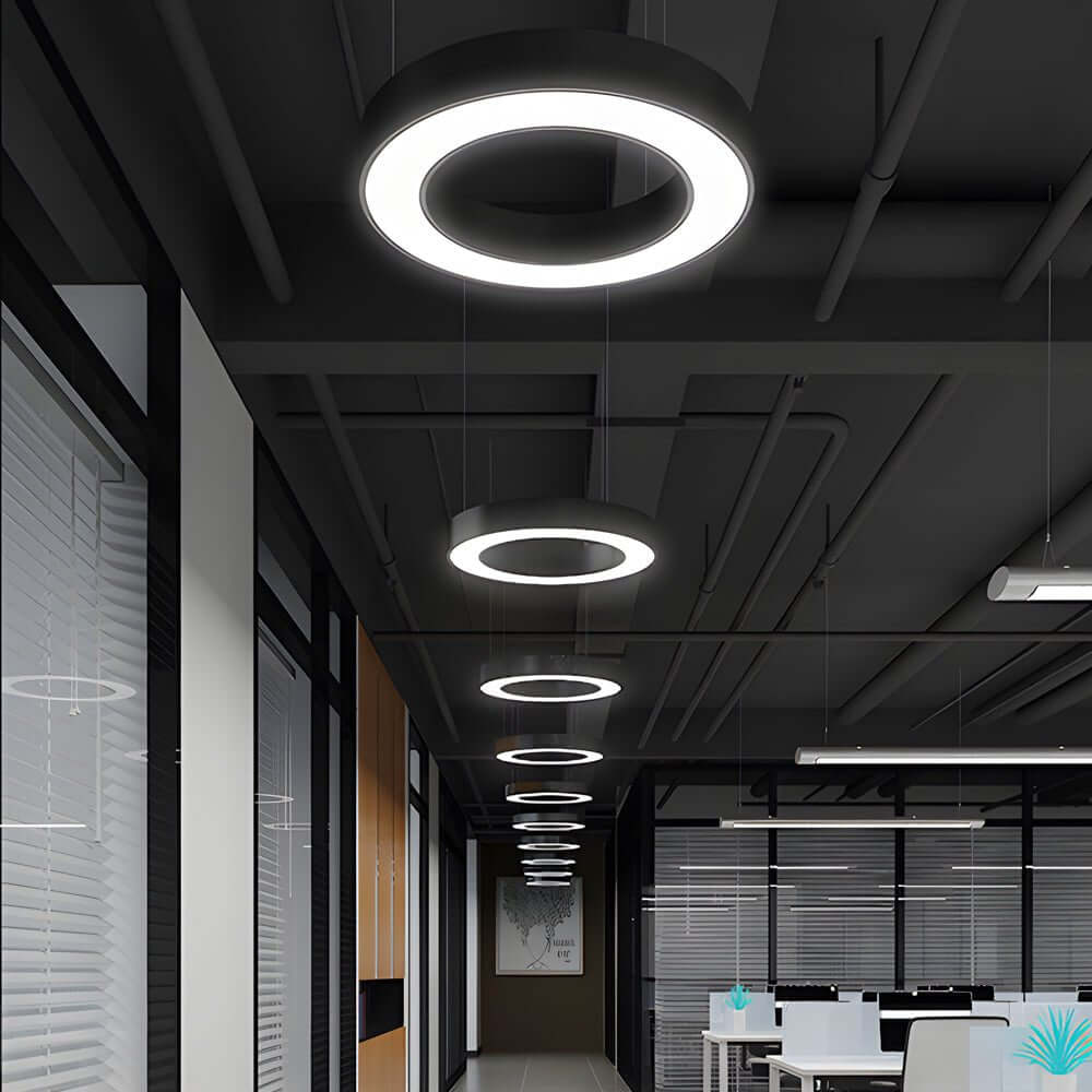 LED Ring Pendant Light – Modern Circular Hanging Ceiling Light