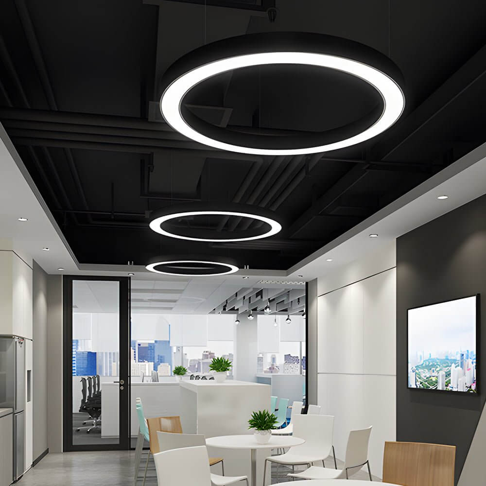 LED Ring Pendant Light – Modern Circular Hanging Ceiling Light