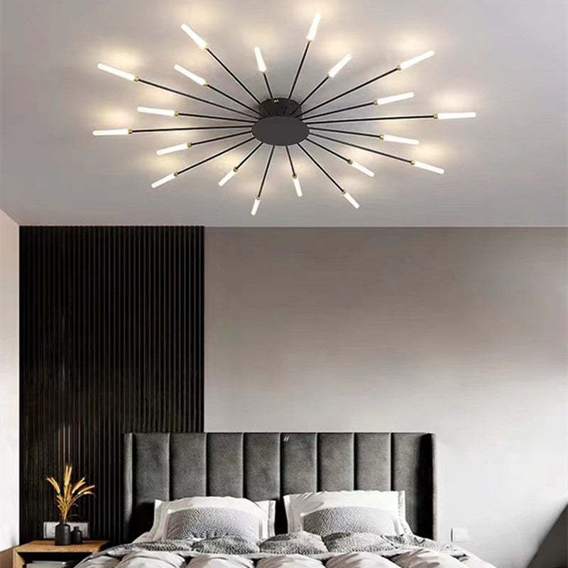 Modern Sputnik Semi-Flush Chandelier – Multi Arm Ceiling Light