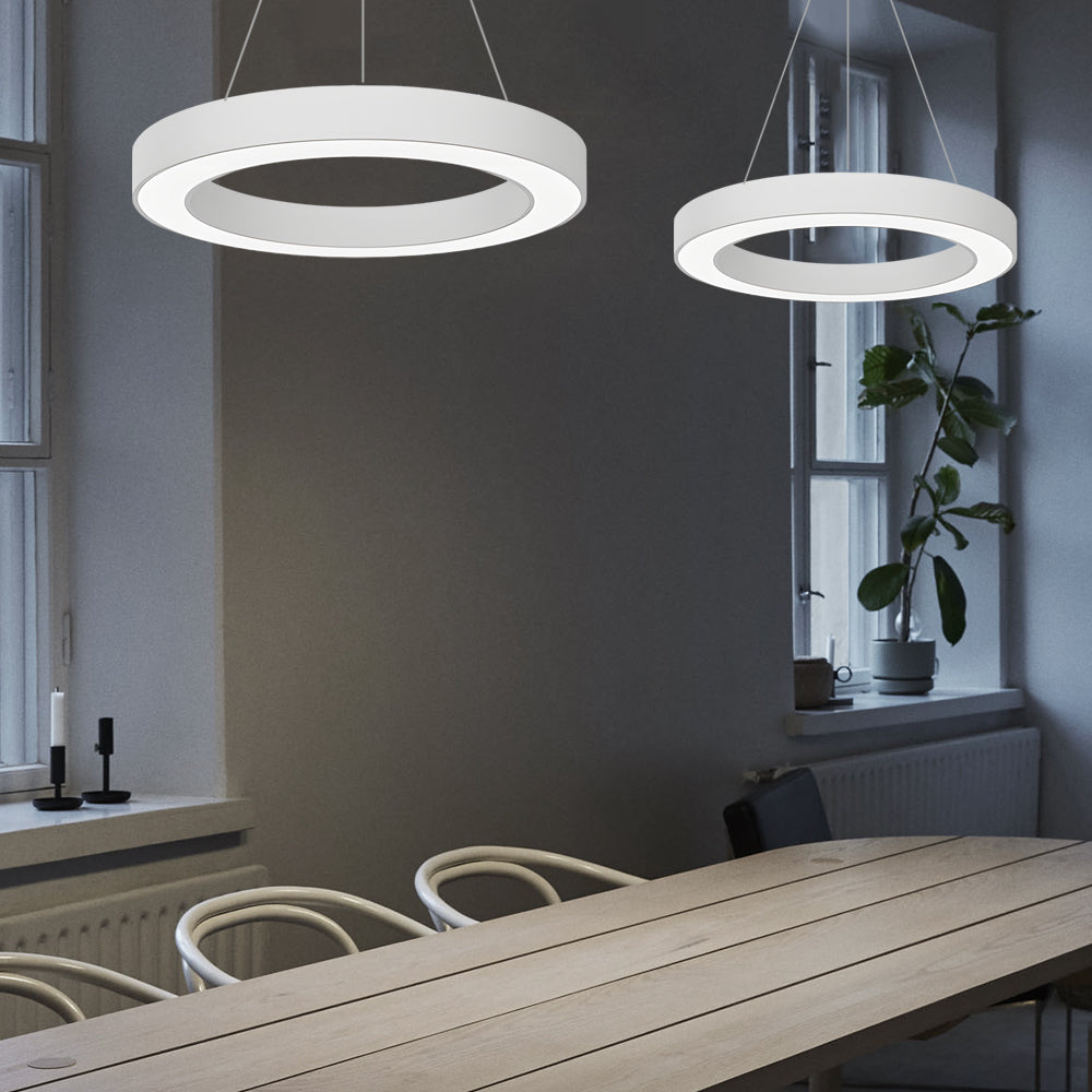 LED Ring Pendant Light – Modern Circular Hanging Ceiling Light