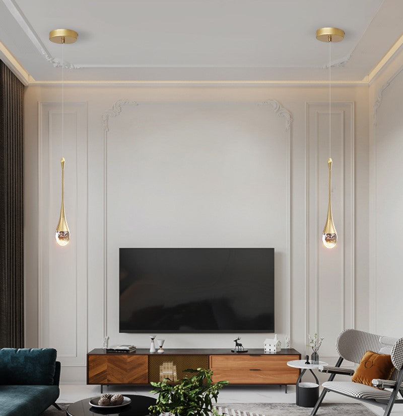 Crystal Water Drop Pendant Light