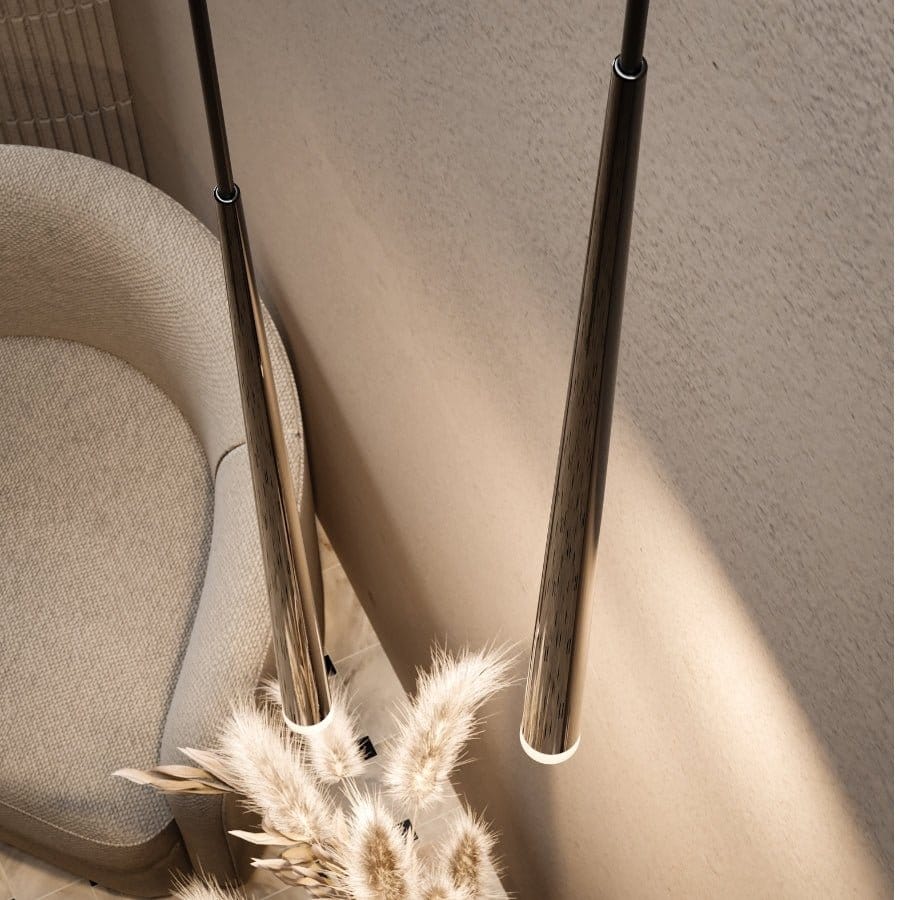 Minimalist Linear LED Pendant Light – Slim Cylinder