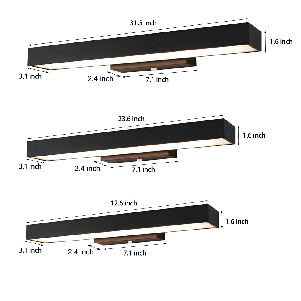 Black LED Linear Outdoor Wall Light – IP65