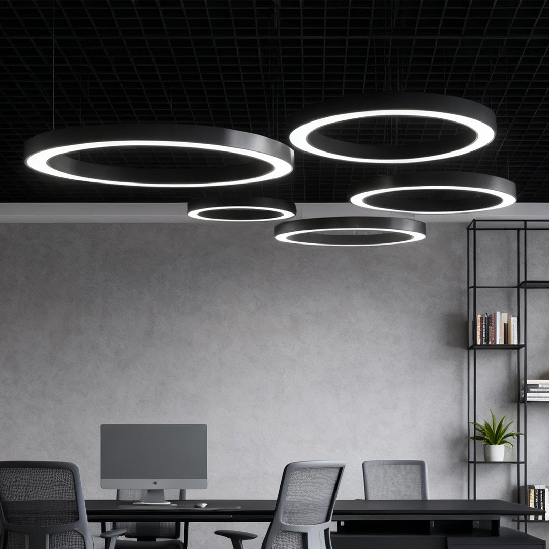 LED Ring Pendant Light – Modern Circular Hanging Ceiling Light