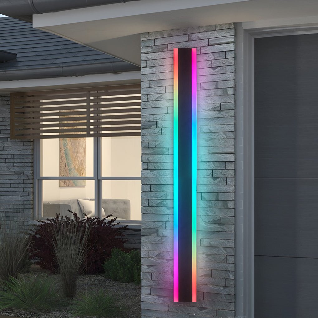 Minimalist Linear LED Outdoor Wall Light - Waterproof Wall Mount for Porch and Exterior Use