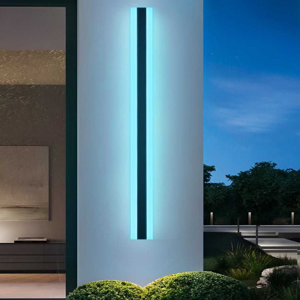 Minimalist Linear LED Outdoor Wall Light - Waterproof Wall Mount for Porch and Exterior Use