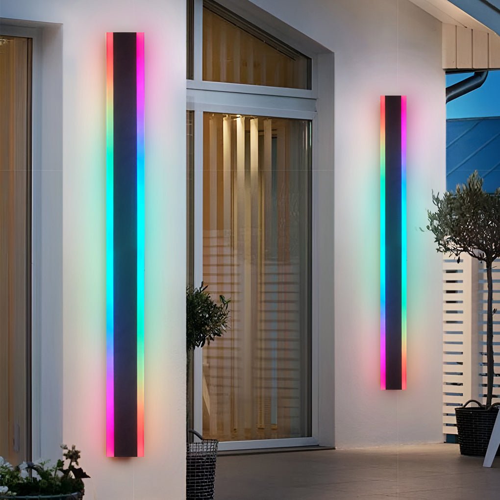 Outdoor Linear LED Wall Light – IP65 Waterproof, RGB & Dimmable