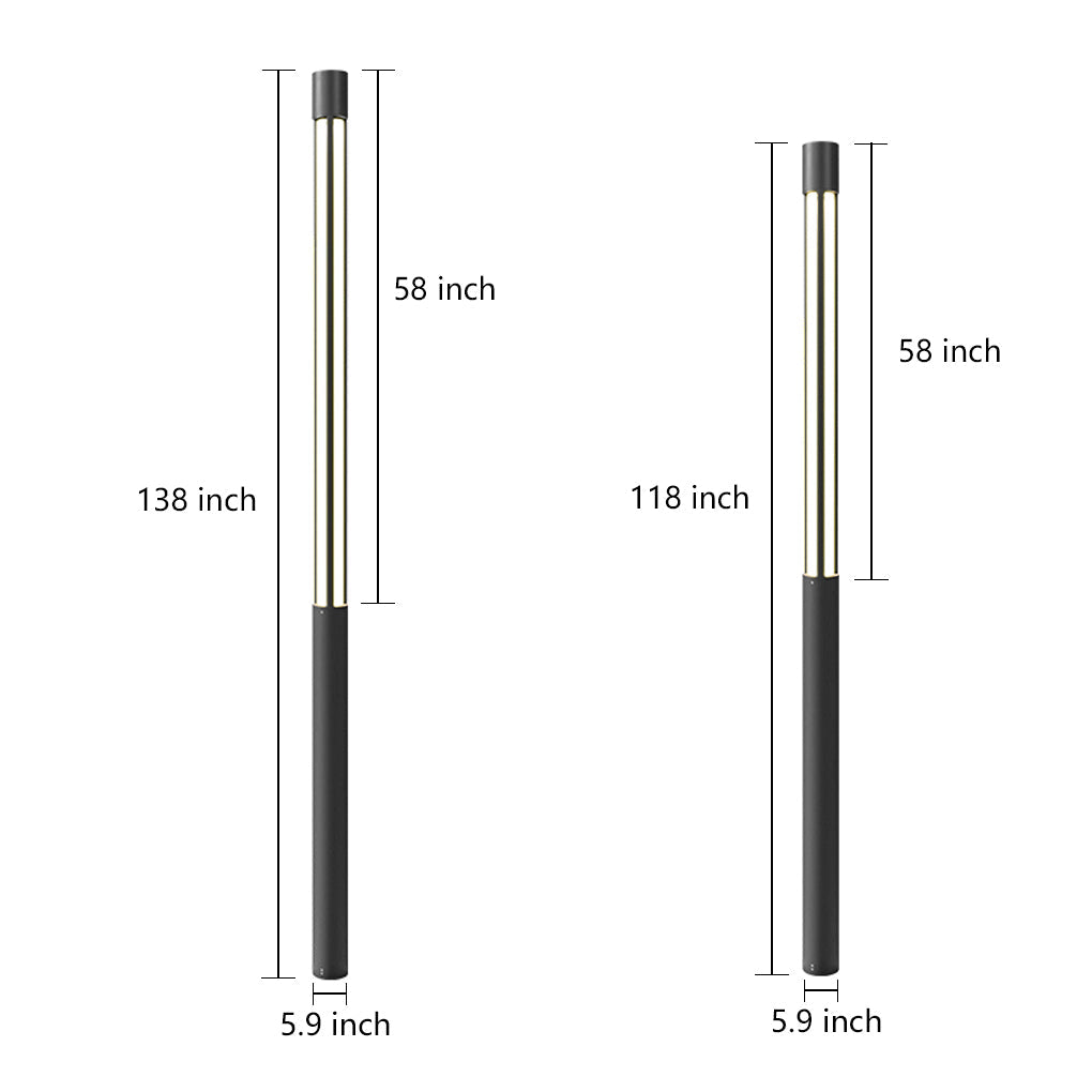 Modern Cylindrical LED Bollard Light – Outdoor Landscape Post