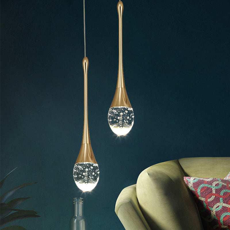 Crystal Water Drop Pendant Light