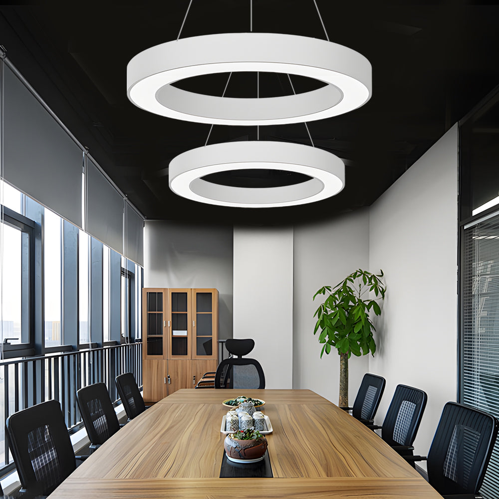 LED Ring Pendant Light – Modern Circular Hanging Ceiling Light