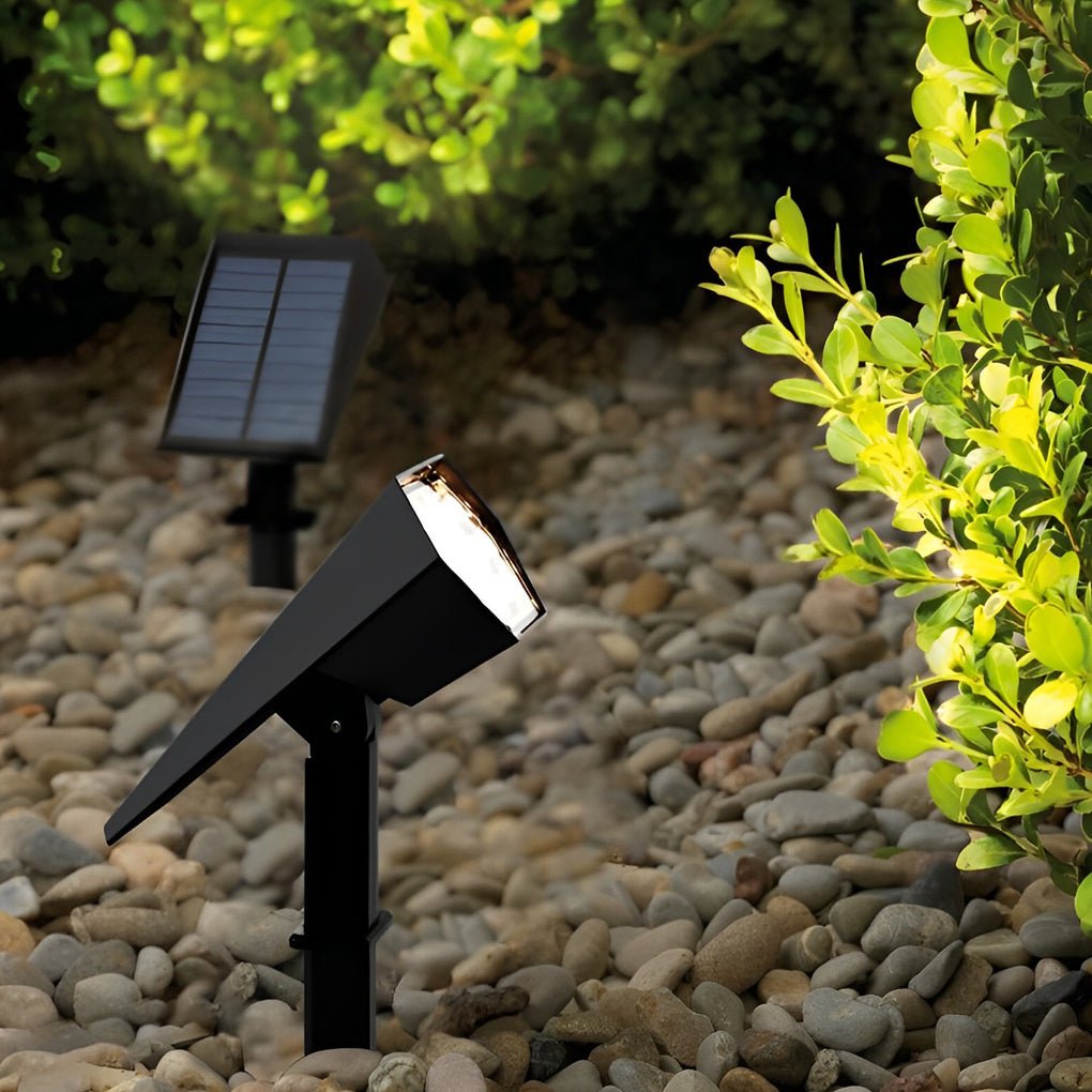 Solar LED Landscape Spotlight with Ground Spike – Adjustable Outdoor Light